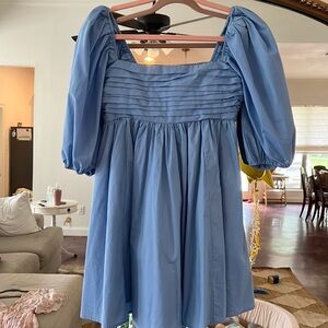 Abercrombie Emerson Poplin Puff Sleeve Mini Dress